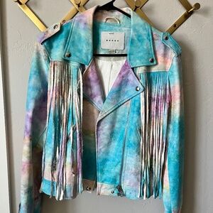 BLANKNYC Fringe Leather Jacket